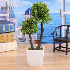 Potted Artificial Round Bush Bonsai Tree