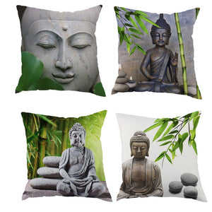 Polyester Buddha Cushion Cover