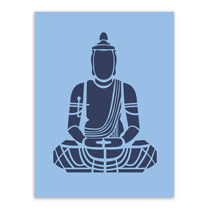 Minimalist Abstract Indian Buddha Portrait Poster