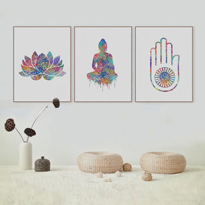 Modern Abstract Watercolor Zen Poster