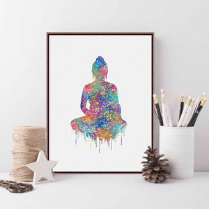 Modern Abstract Watercolor Zen Poster