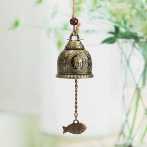 Vintage Buddha Statue Patterned Wind Chime