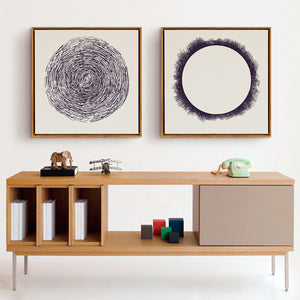 Zen Enlightenment Circle Wall Art Canvas Painting