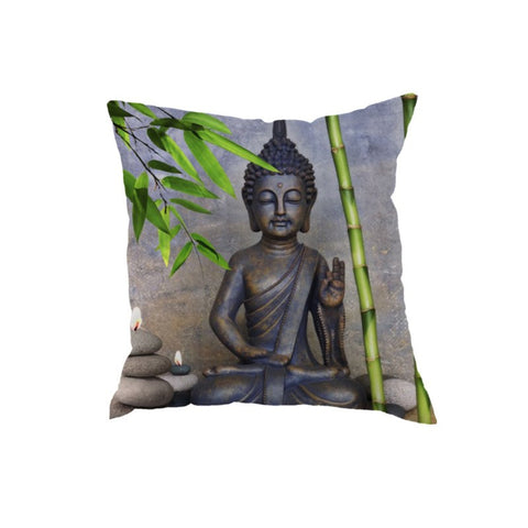 Polyester  Buddha Cushion Cover
