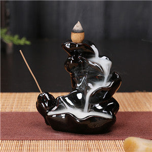 Zen Garden Incense Stick Holder With Backflow Incense Cones
